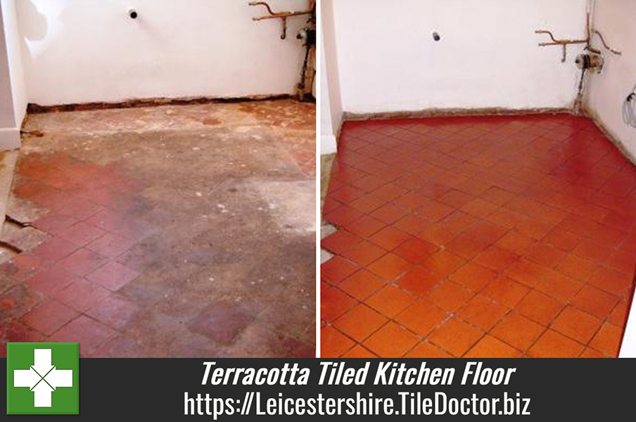 Cleaning and Sealing Old Terracotta Tiled Kitchen Floor
