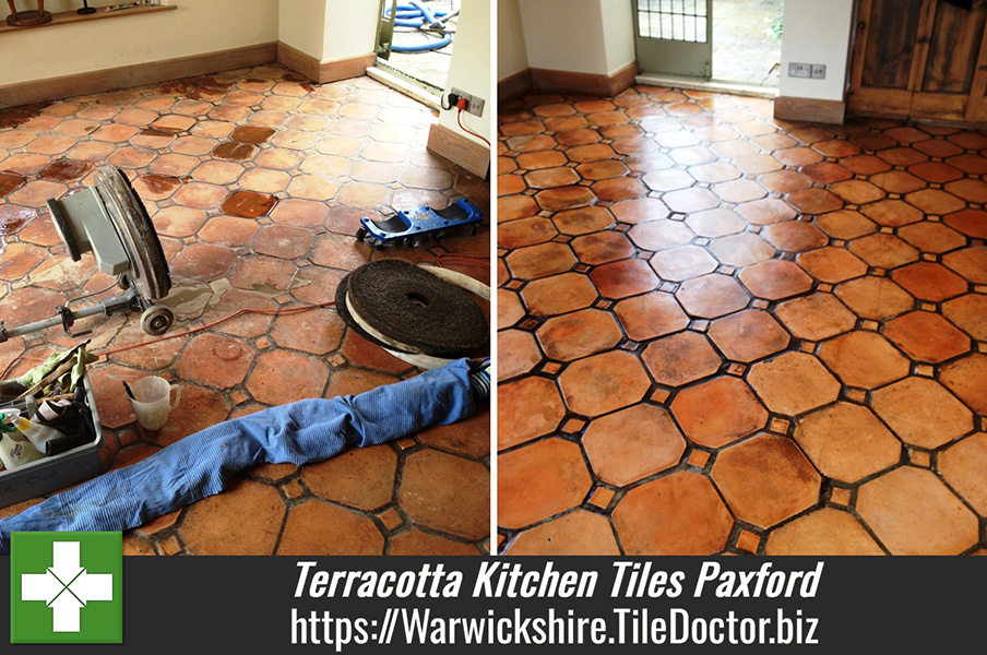 Matching mixed Terracotta Kitchen tiles in Paxford