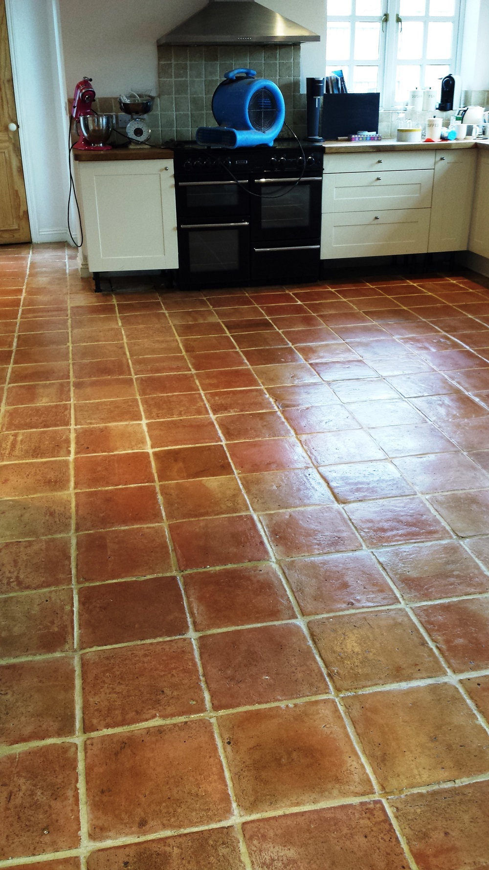 Removing Ingrained Dirt From Terracotta Kitchen Tiles Cleaning And 