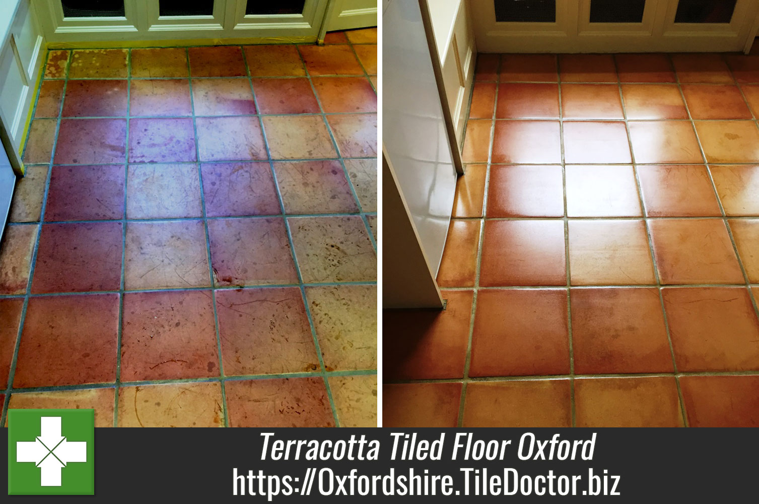 Cleaning and Sealing a Terracotta Tiled Floor in Oxford