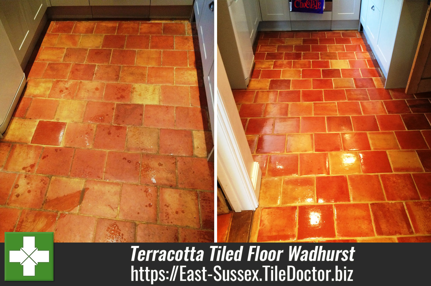 Clean and Seal For a Dirty Terracotta Tiled Floor in Wadhurst
