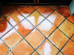 Terracotta conservatory floor after cleaning Garstang