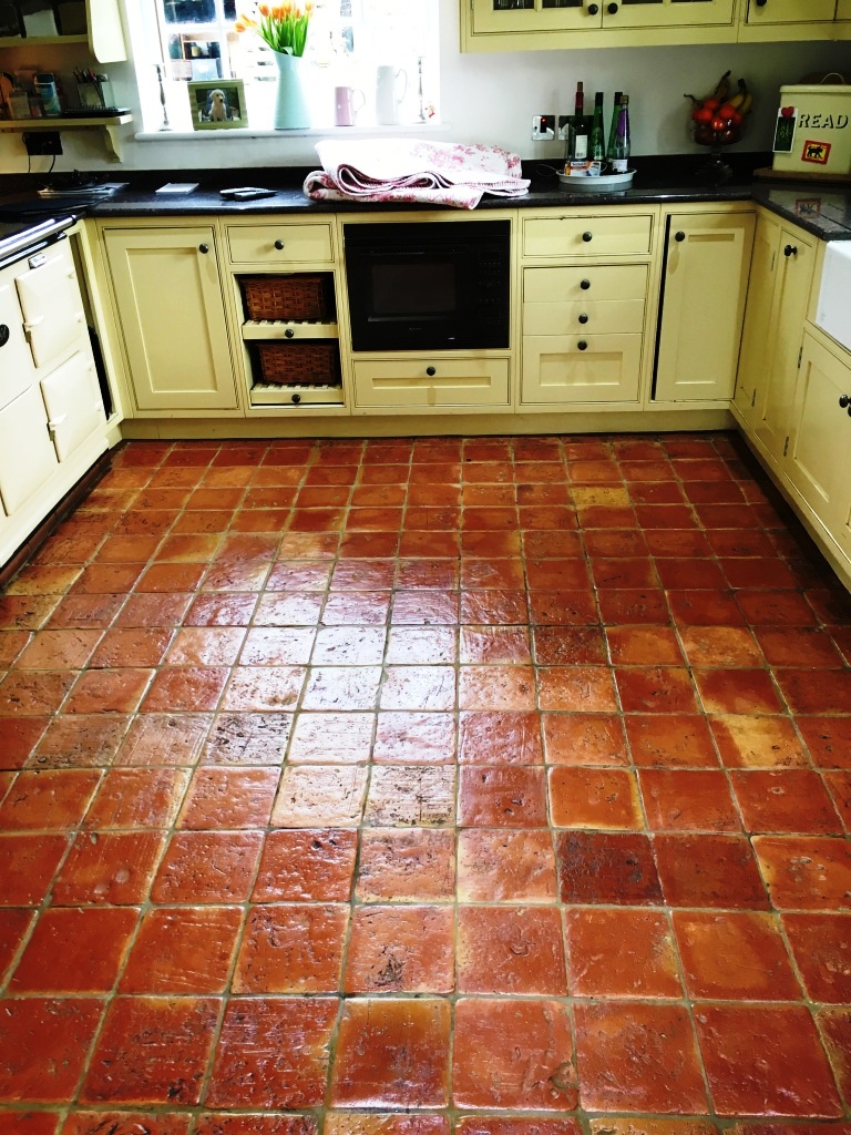 Transforming A Terracotta Tiled Kitchen Floor Stone Cleaning And   Terracotta Tile After Cleaning In Penn Bucks 20160205 122444 