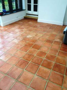 Terracotta Tiles After Cleaning Iselham Conservatory