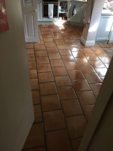 Terracotta Tiles Damaged by Bleach after cleaning and sealing Crewkerne