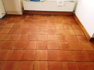 Terracotta Tiles After Cleaning Buckingham Farm Cottage