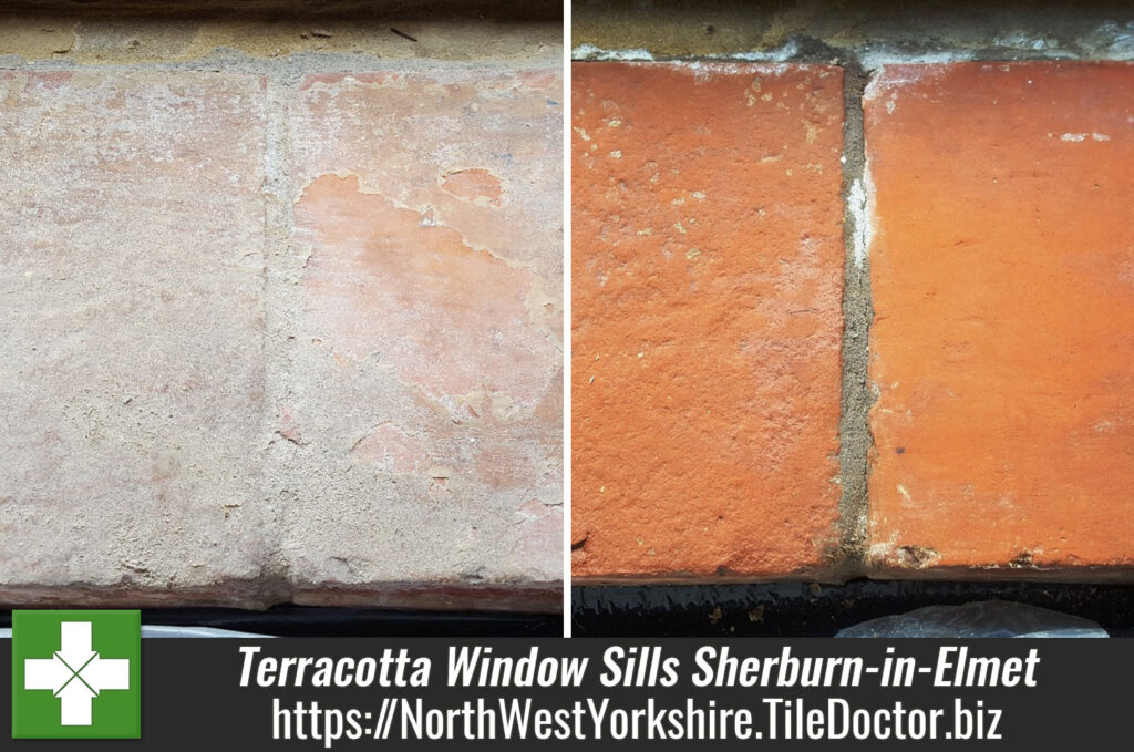 Ceramic Kitchen Floor Tiles and Terracotta Window Sills Restored in Sherburn in Elmet