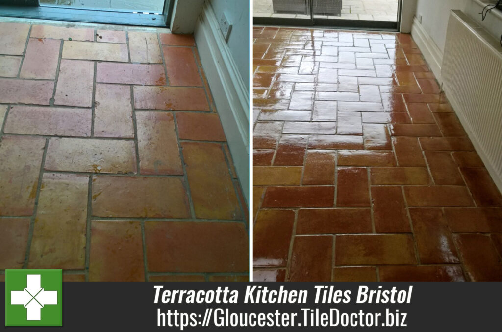 Stripping Varnish off Terracotta-Kitchen Tiles and Resealing in Bristol
