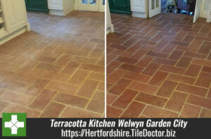 Traditional Terracotta Kitchen Floor Renovated in Welwyn Garden City