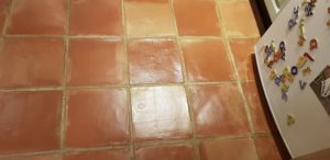 Terracotta Tiled Floor After Cleaning and Sealing Poole