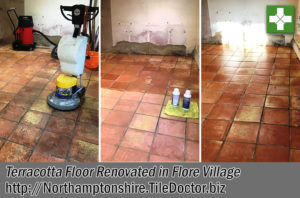 Terracotta Tiled Floor Before After Renovation Flore Village