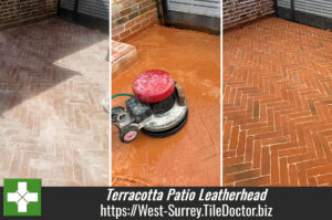 Terracotta Brick Paved Patio Renovation Leatherhead